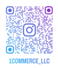 Follow @1COMMERCE_LLC on Instagram — scan QR code